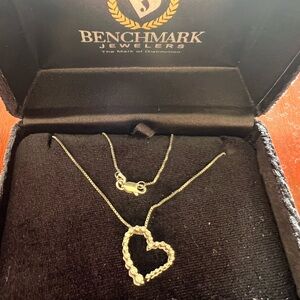 Benchmark Earth-mined Diamond Heart Pendant Necklace